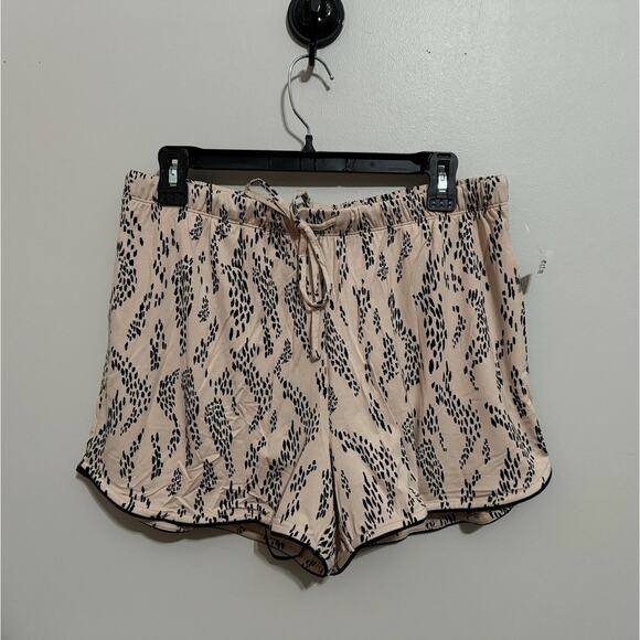 State of Day Pajama Set Womens XS Tan Textural Animal Lounge Comfy Sleep Cozy - Picture 5 of 9